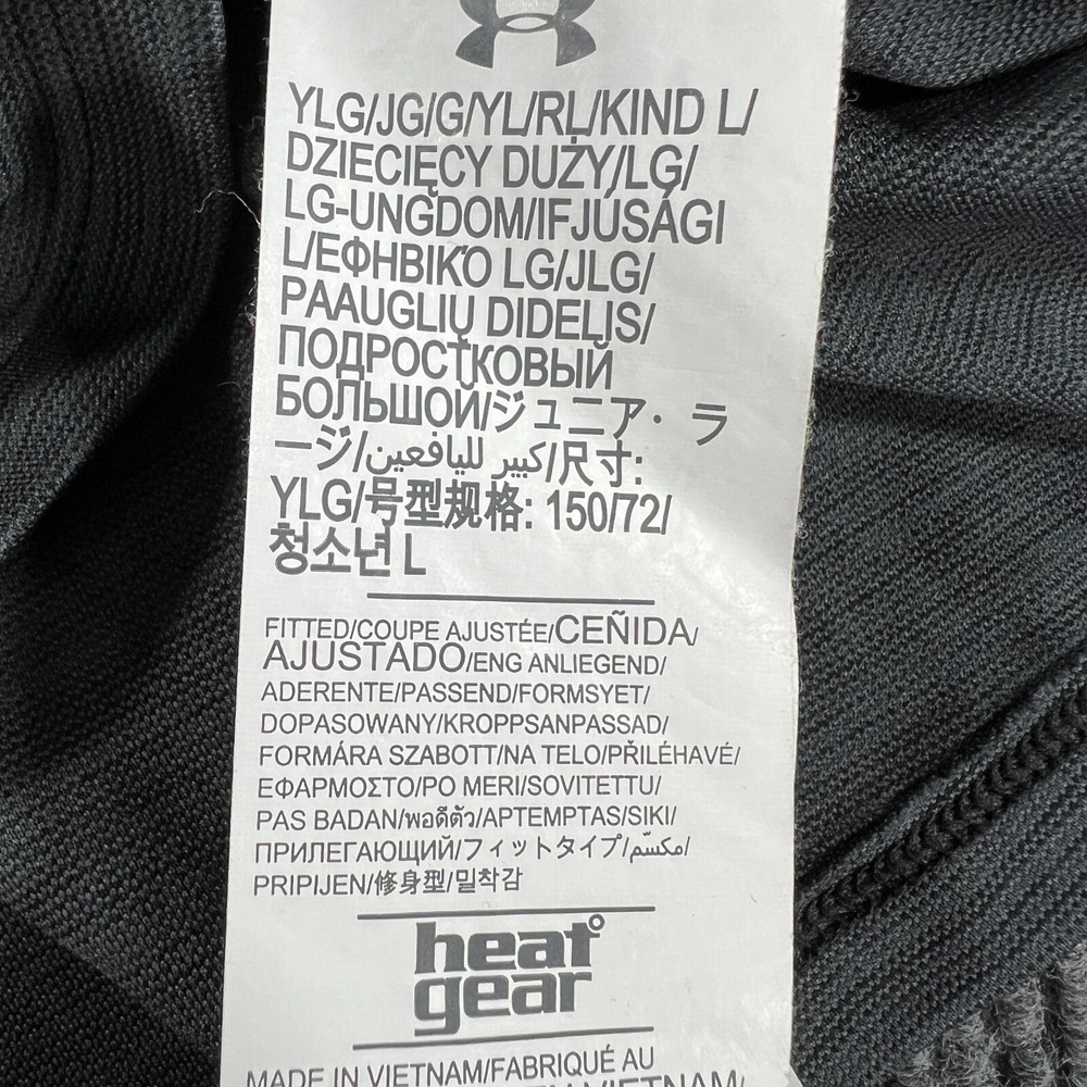 Under Armour Shirt Youth Girls Large Gray Long Sleeve 1/4 Zip Mock Neck Active - Picture 9 of 11